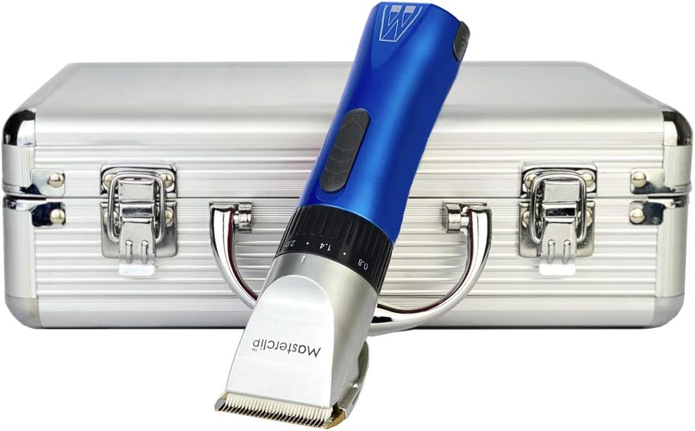 Award Winning Blue Cordless Showmate Clipper Dog Trimmer by Masterclip.