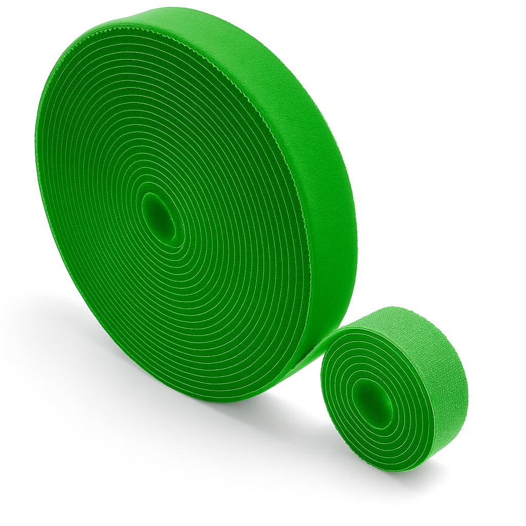 ADAPTOLL Cırt Cırt Sabitleyici Kablo Düzenleyici 5 metre x 1cm Kanca ve Döngü Kayışları, Tekrar Kullanılabilir, Çift Taraflı Kanca Rulo Düzenleyici Kayışlar, Bağlama Bandı (Sarı)