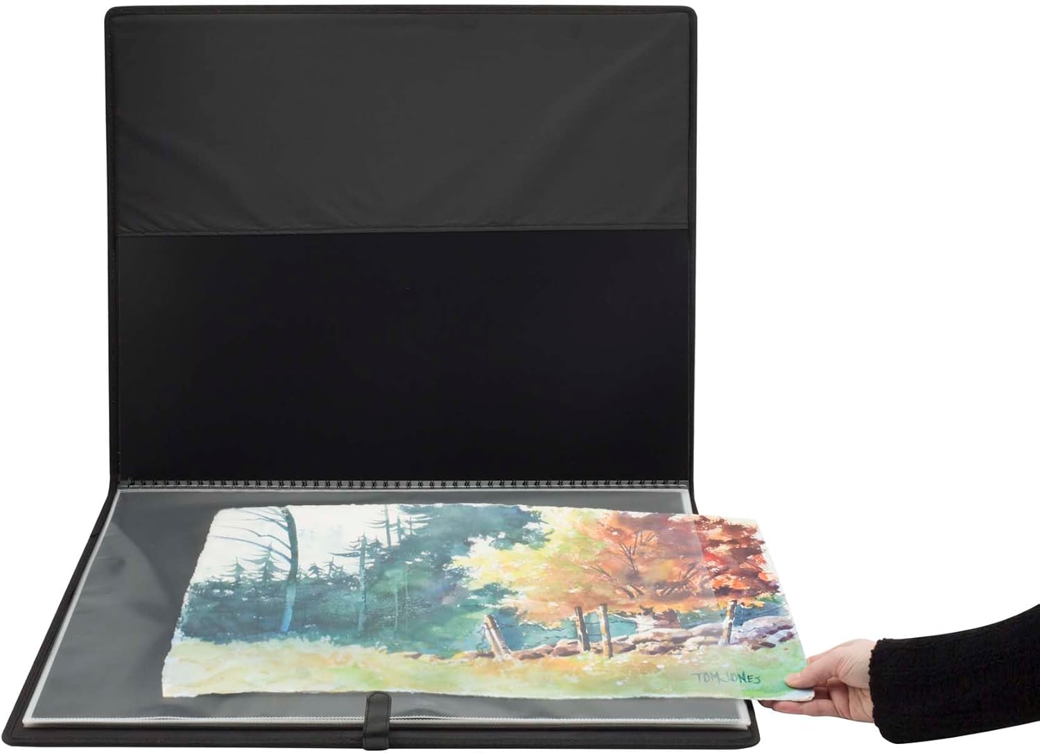 Picturesque Pro Presentation Case- Professional Art Portfolio Folder for Artwork up to 24x36- Zippered Case - Archival Storage Solution w/Two Removable Spiral-Bound Refill Books of 20 Clear Sleeves