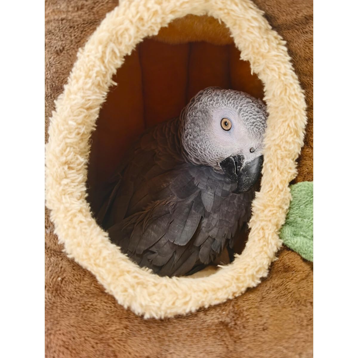Nido cálido de invierno con cojín extraíble, casa de pájaros estilo tocón, hamaca colgante suave y lavable para loro, gris africano, chinchilla, hurón, conejo, casas y hábitats de animales pequeños
