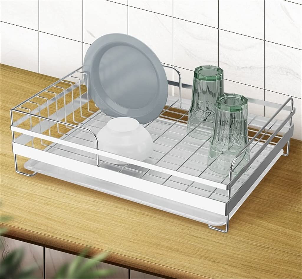 Estante para Secar Platos, Organizador de Cocina, Soporte de Drenaje, Estante de Almacenamiento, Fregadero, Escurridor, Cubiertos, Accesorios, Herramientas/Estante con Folk Bo*