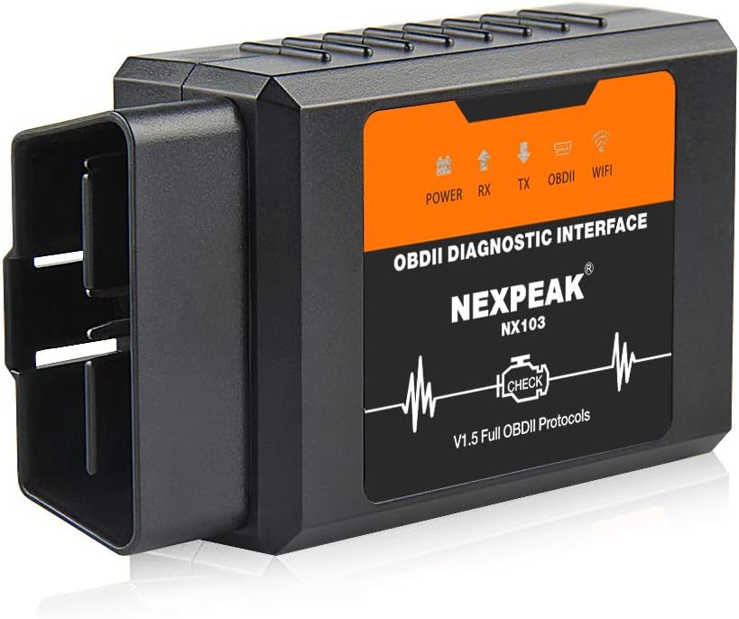 NEXPEAK NX103 OBD2 Scanner ELM327 V1.5 Wifi Car Diagnostic Tool Check Engine Light OBDII Wireless Code Reader for Android and iOS Devices