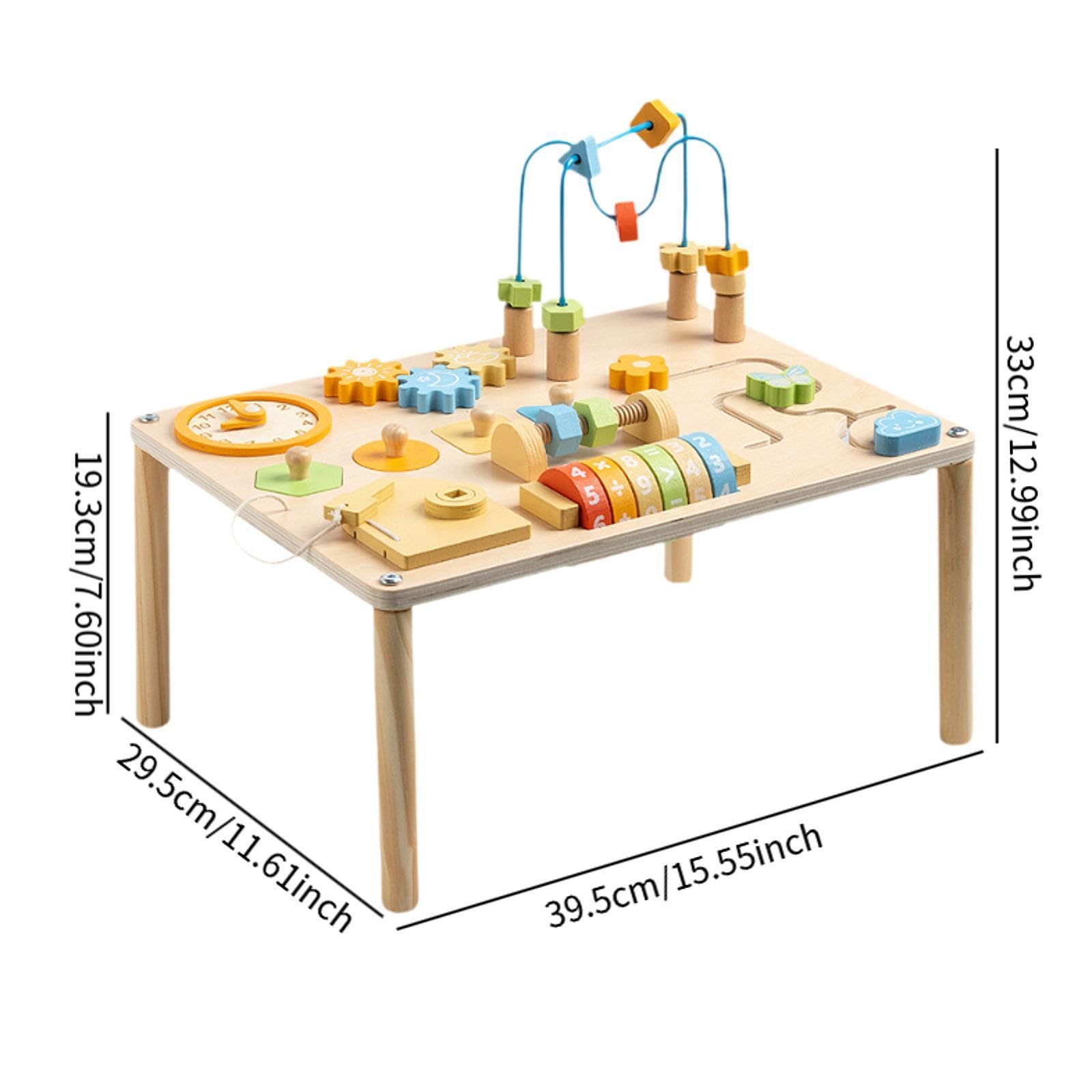 Mesa de Actividades para Bebés, Juguete Sensorial, Cubos de Actividades para Niños, Forma Educativa