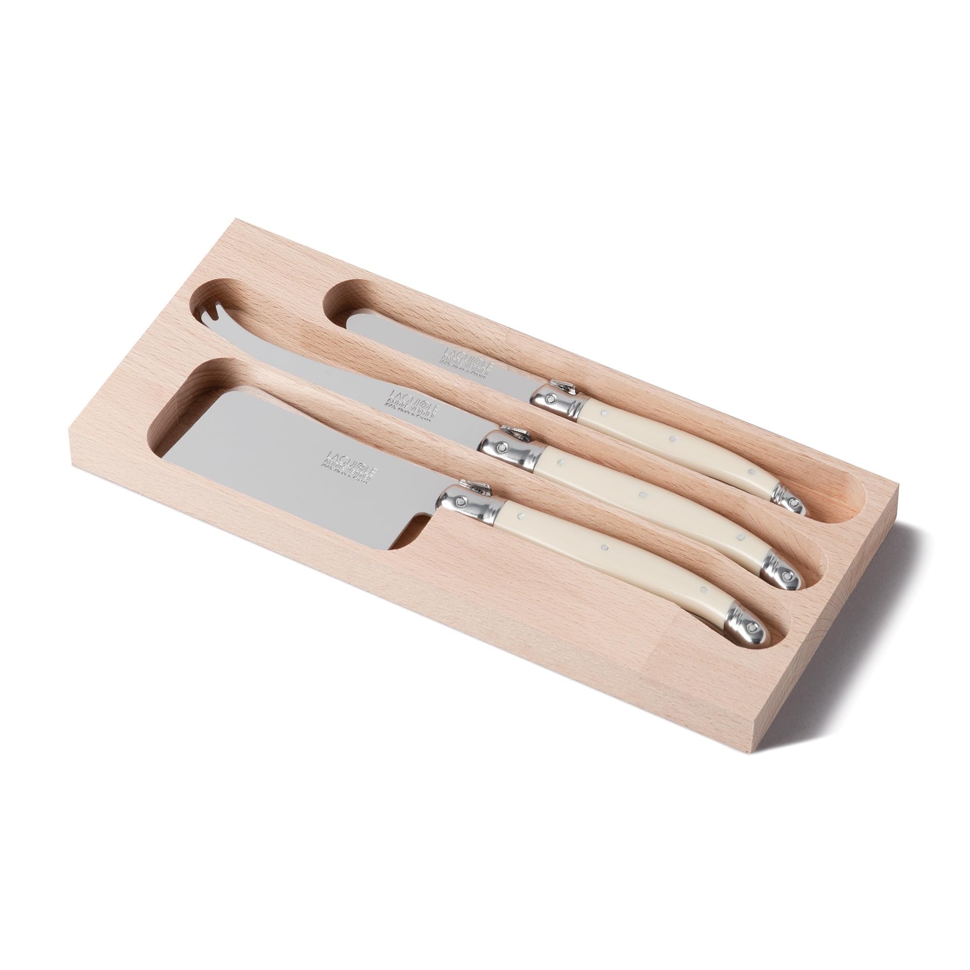 Amazon.com: Andre Verdier Laguiole Debutant Cheese Knife Set 3 pce ...