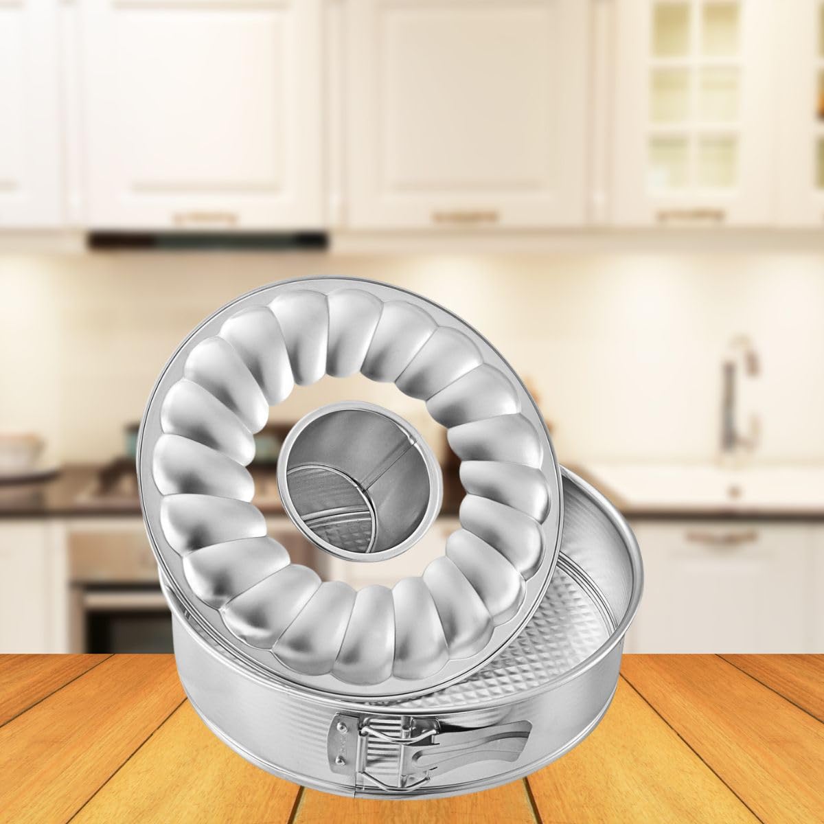 Zenker Springform With Flat and Tubular Base, Silver, 10.24