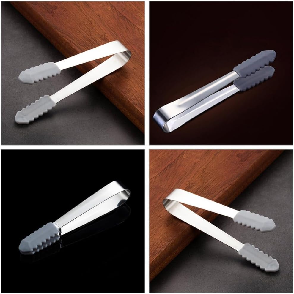 ABOOFAN 2pcs Stainless Steel Tongs Multi-functional Food Tongs for Cookies and More and Easy to Clean Kitchen Utensils