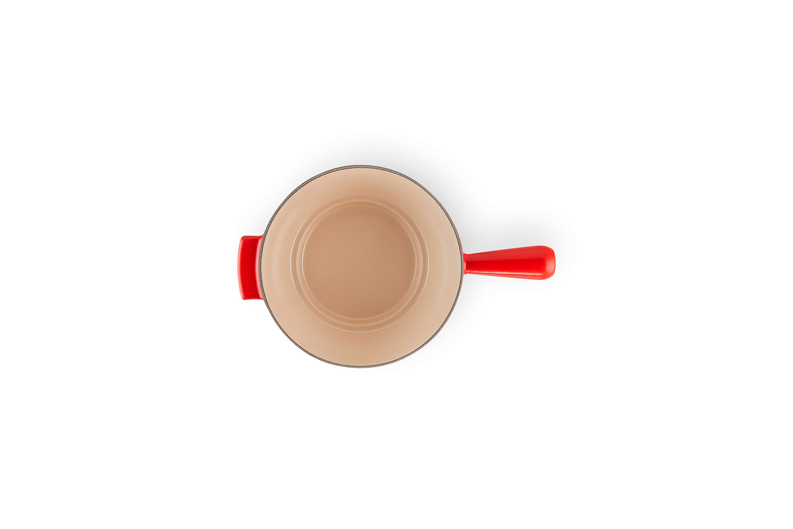Le Creuset Set de fondue para queso de hierro fundido, Con 2 asas, tapa antisalpicaduras, quemador y 6 tenedores para fondue, Volumen 2 L, Cereza, 60020000602460