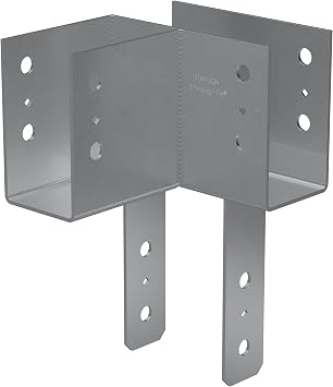 Simpson Strong-Tie ECCLL464 - ECCLL L-Shape End Column Cap for 4X Beams & 6X Post - Skewed Left Framing Bracket for Structural Support in Home Improvement Projects