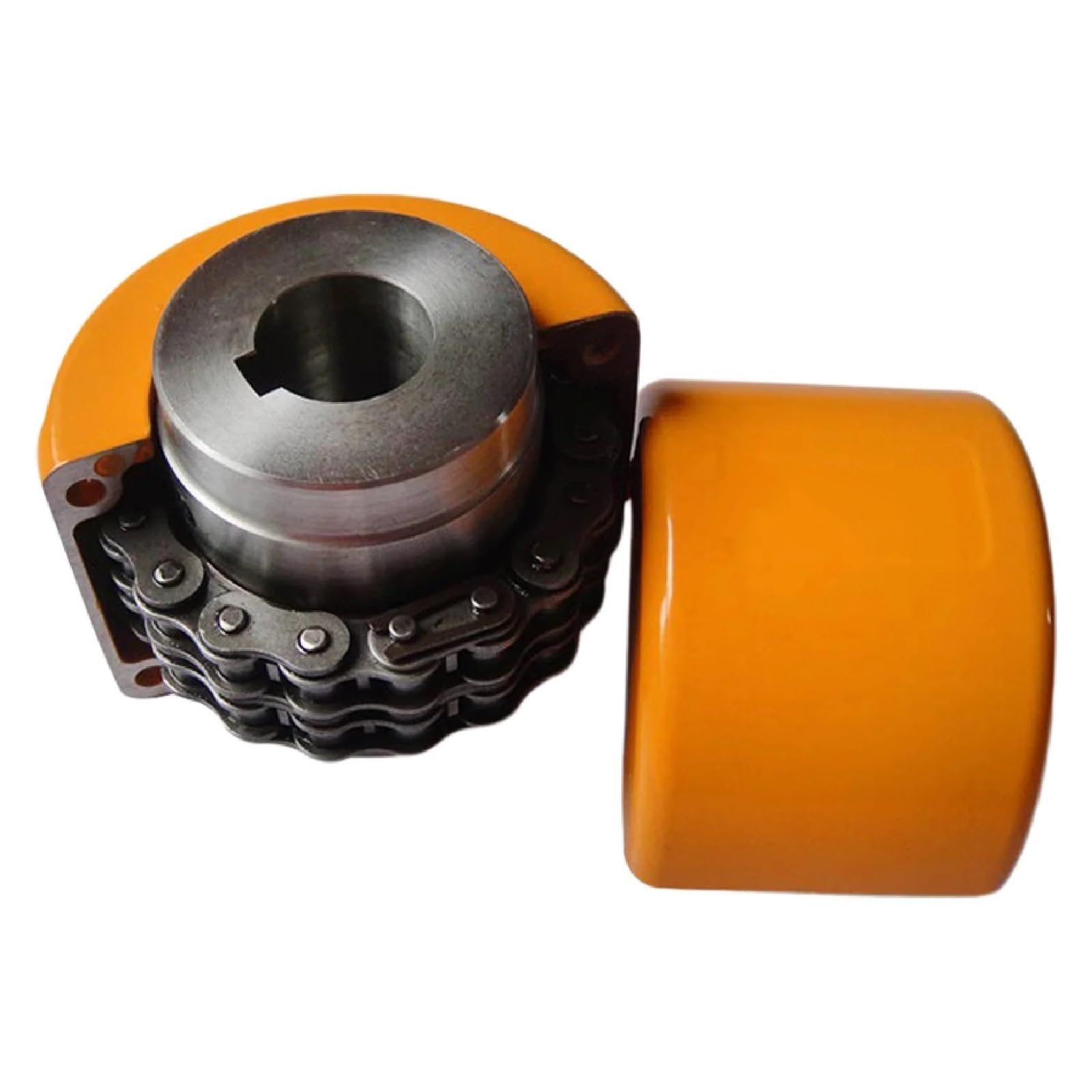 Accoppiamento a rulli 1PC KC6022 Giunto a Catena for Ingranaggi con Copertura Giunto a rulli da 20/24/28/30/36/38/40/45/46/48/50/55/71 mm(24x24)