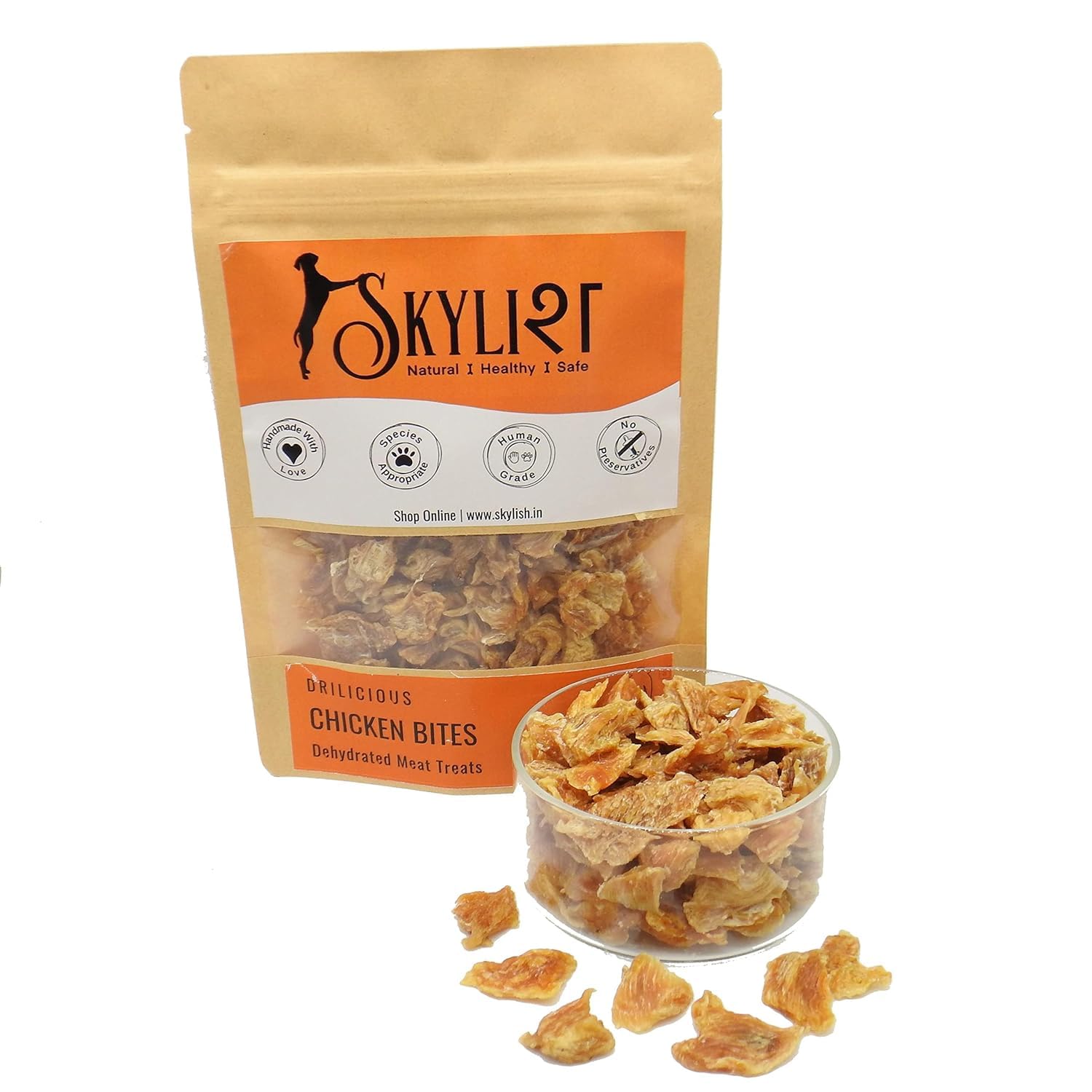 Skylish Chicken Bites 50g, Certified Safe Chicken Jerky Training Treats, High in Protein, Single Ingredient, No Preservative Dog Treats, Third Party Tested (B0B8F2VCML) Amazon Price History, Amazon Price Tracker