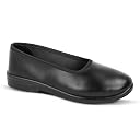 WALKAROO Senior Girls Slip-On School Shoes - WV551 Black gallery image