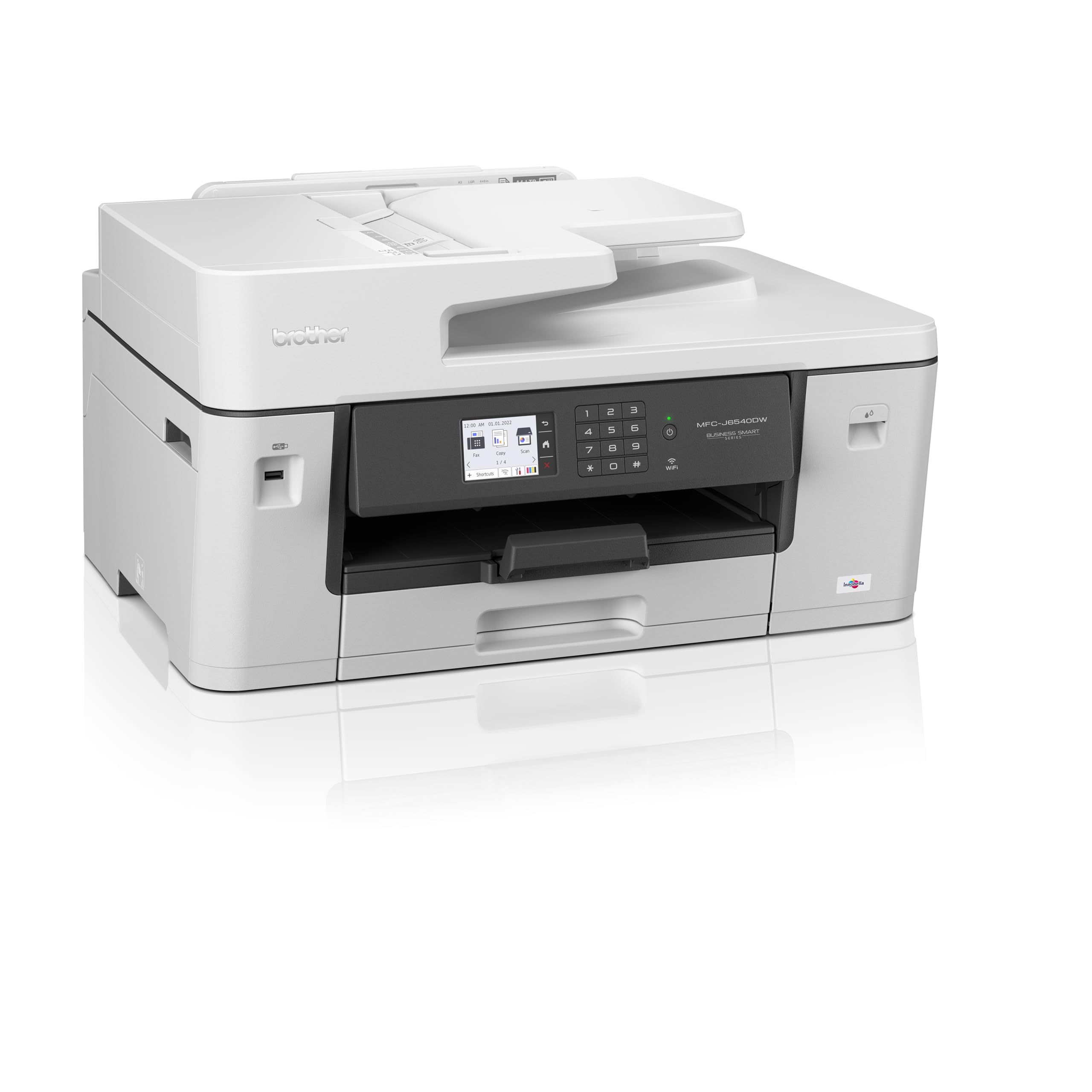 Brother MFC-J6540DWE EcoPro DIN A3 4-in-1 Farbtintenstrahl-Multifunktionsgerät (250 Blatt Papierkassette, Drucker, Scanner, Kopierer, Fax), Mittel