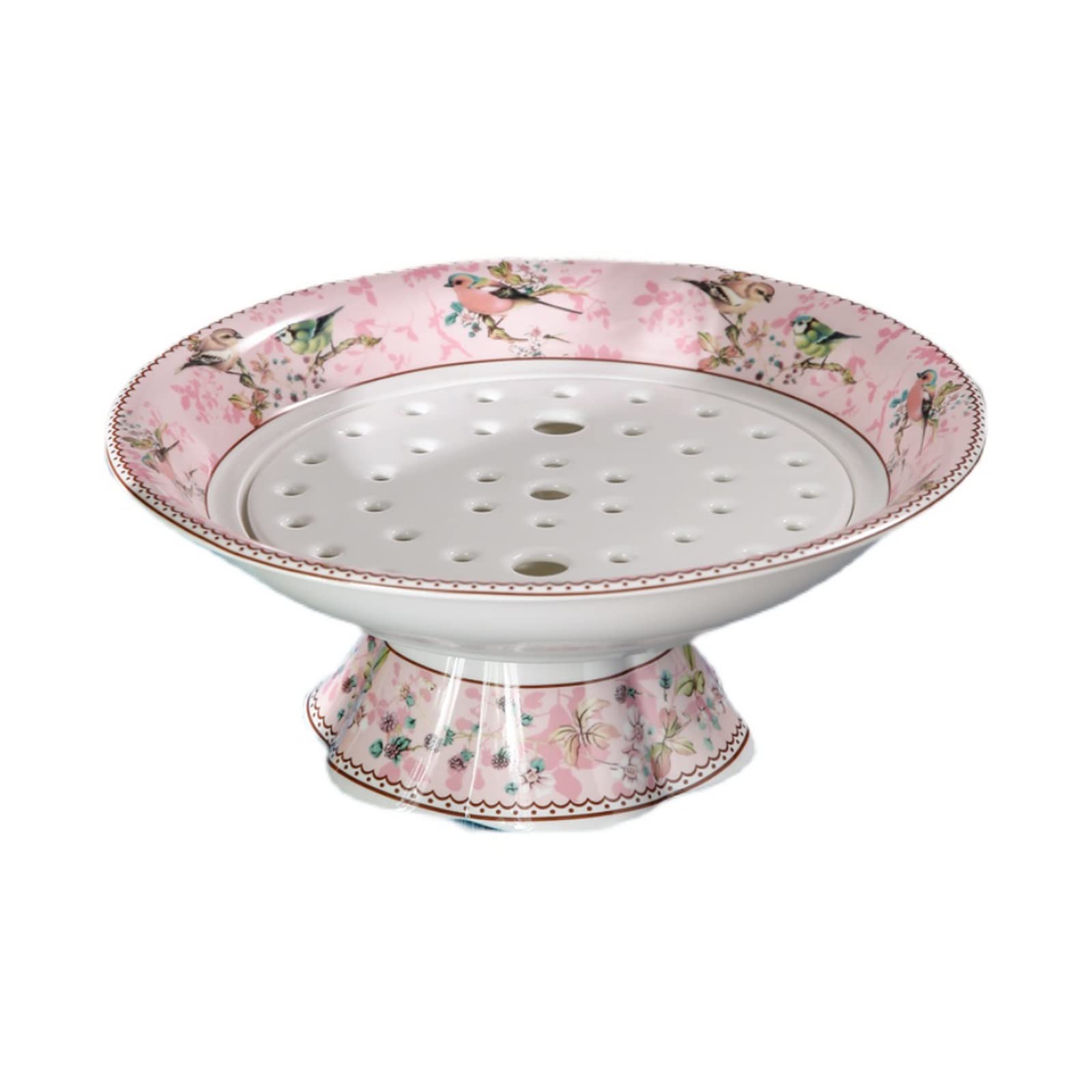 Corbeille À Fruits en Céramique, Bol À Fruits De Luxe sur Pied pour Bonbons, Noix Et Fruits Secs, avec Tapis D'Égouttage.