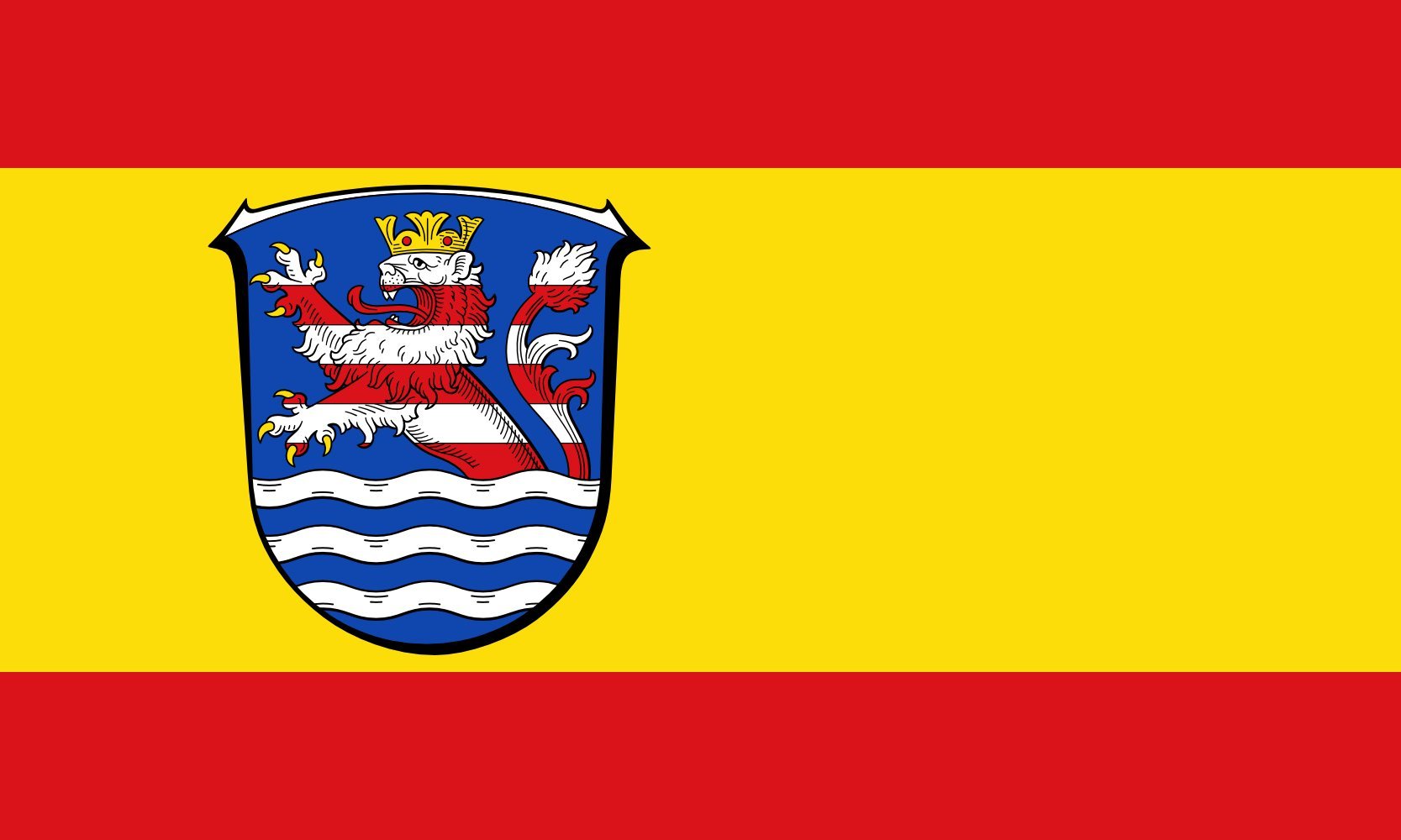 Drapeau Schwalm-Eder-Kreis de 1.35m² format paysage pour mât extérieur