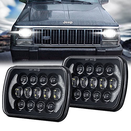 105W 5x7 7x6 Inch High Low Beam Led Headlights for Jeep Wrangler YJ