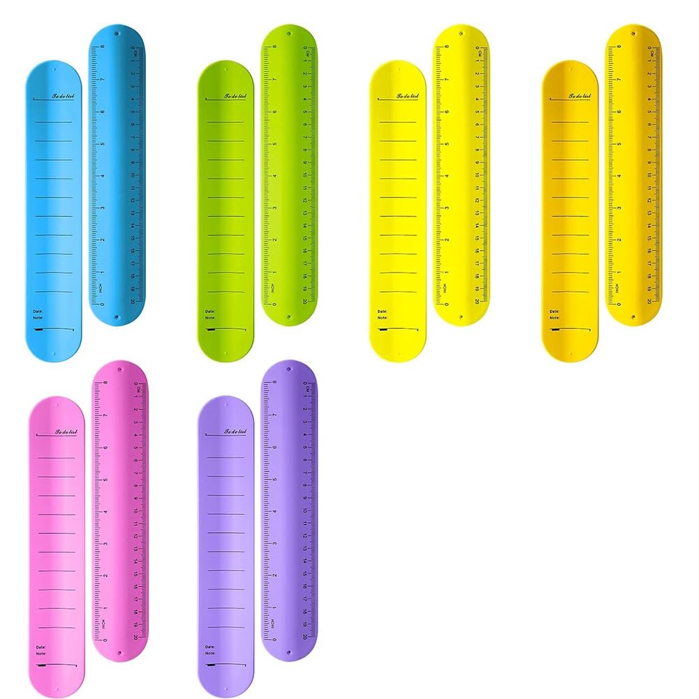 Slap - Pulsera recordatorios de silicona, 12 unidades, 9,4 x 1,8 pulgadas, reutilizable, portátil, bloc de notas, pulsera borrable impermeable para escribir