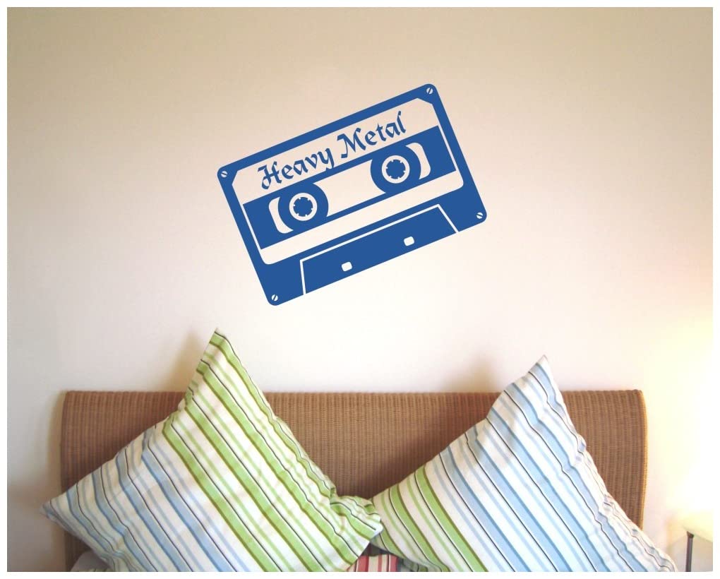 Samunshi Hip Hop Wandtattoo – Cassette Motiv, Goldmetalleffekt, 20 X 12,6 Cm, Selbstklebend