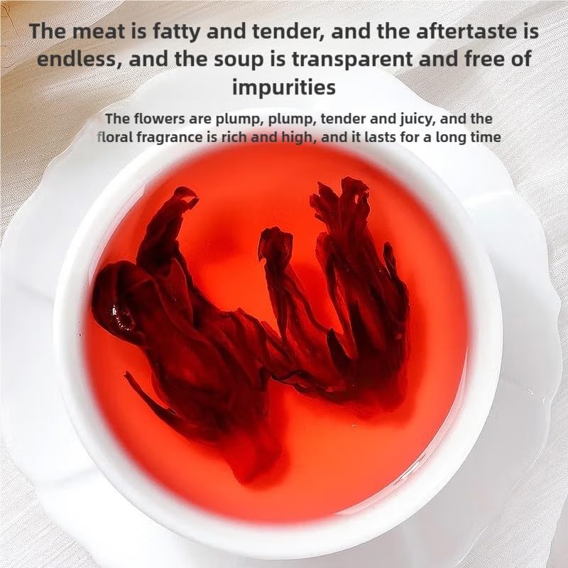 Miniatura 4 de Bolsas de té de hibisco, 50 bolsitas de té, 3.70 oz, 3.8 onzas, bolsa de té de flor de hibisco de alta calidad, cultivada de Yunnan, sin OMG, sin