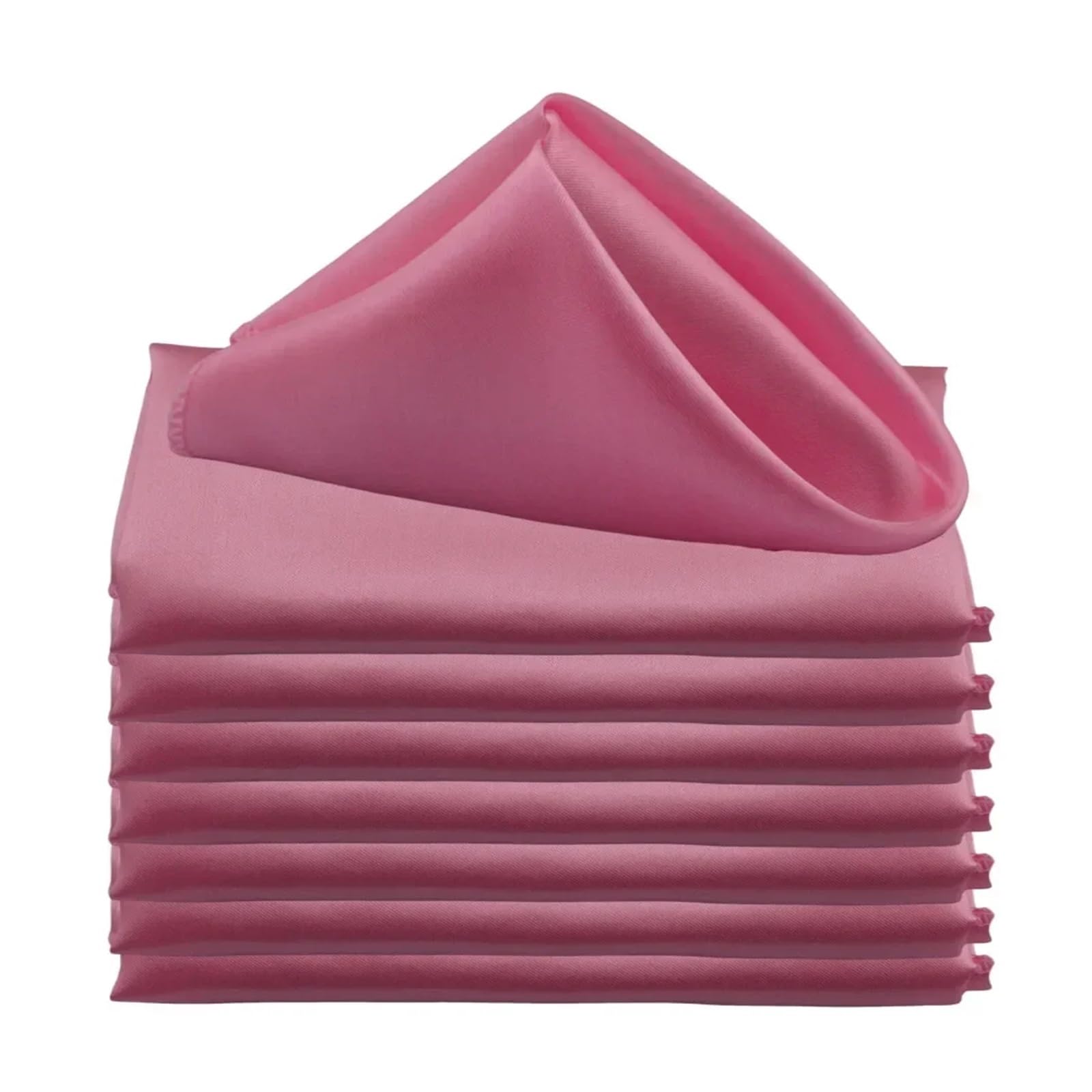 Satin Dinner Napkins 30pcs Satin Square 30cm Napkins Handkerchief Table Dinner Napkin for Wedding Party Decoration Birthday Cloth Tea Towel(Light Pink)