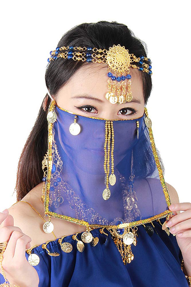 Grouptap Silk Belly Dance Sexy face Veil mask Costume Womens Girls 