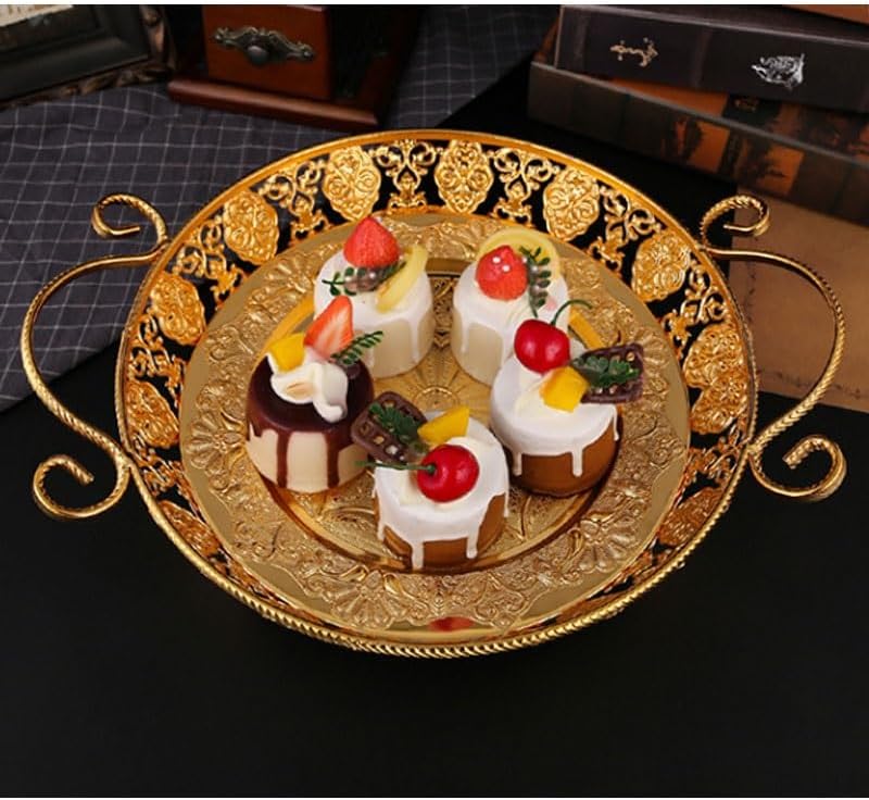Creative Metal Patterned Tea Table Fruit Platter The Coffee in The Living Room is Decorated with Snack Basin