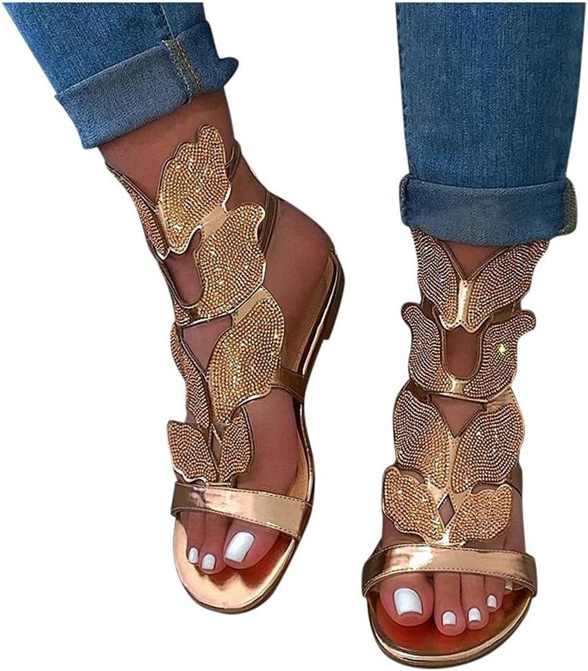 Wedge Sandals for Women Women's Sandals, Sandals for Women Dressy Ankle Flat Sandals Flip Flops Open Toe T Strap Walking Sandals
