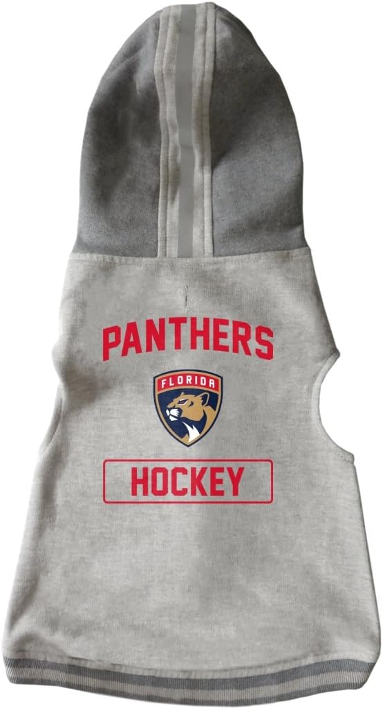 Littlearth NHL Florida Panthers Pet Hooded Crewneck, Team Color, Large