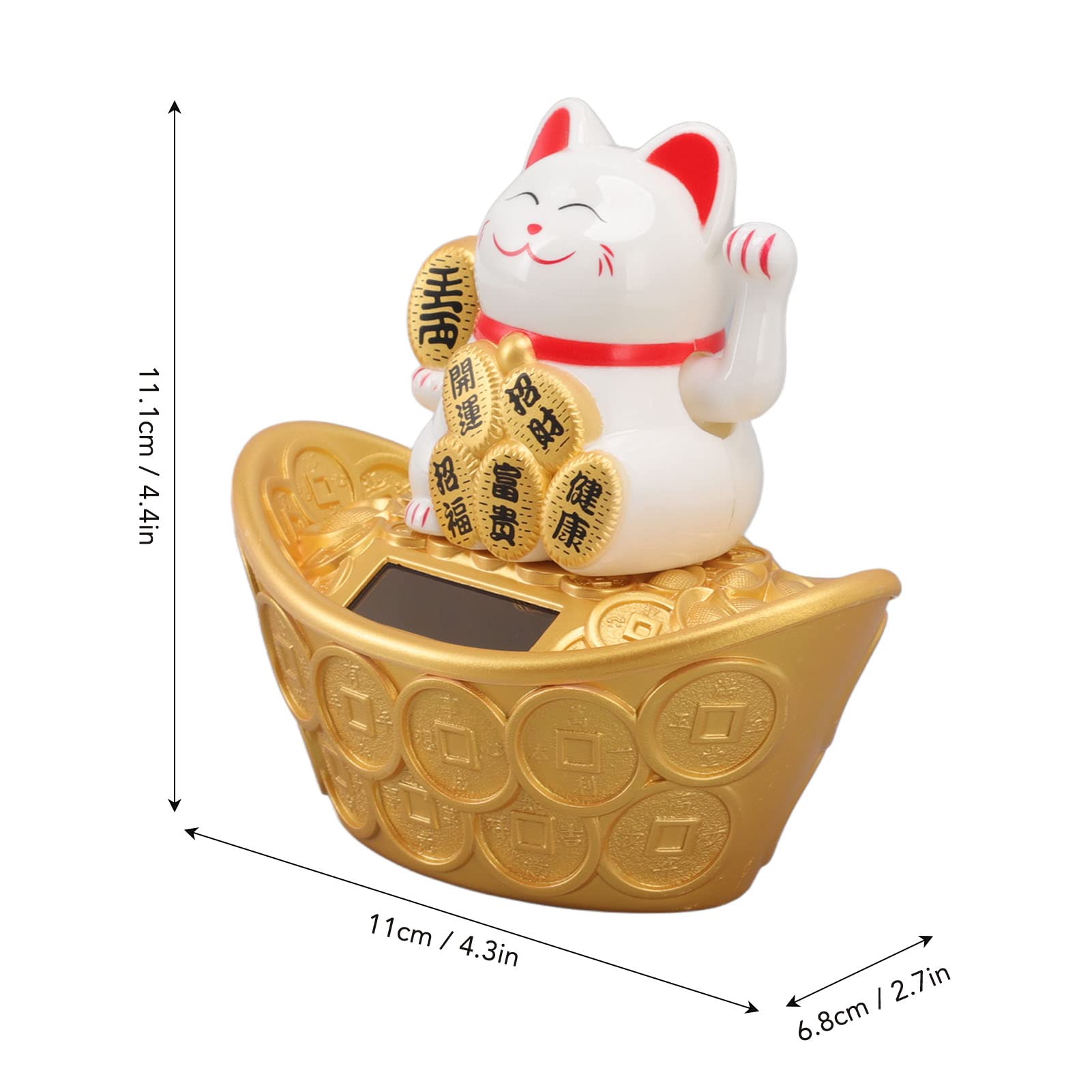 Amazon.co.jp: 光る招き猫の置物 太陽光発電の招き猫 家の装飾