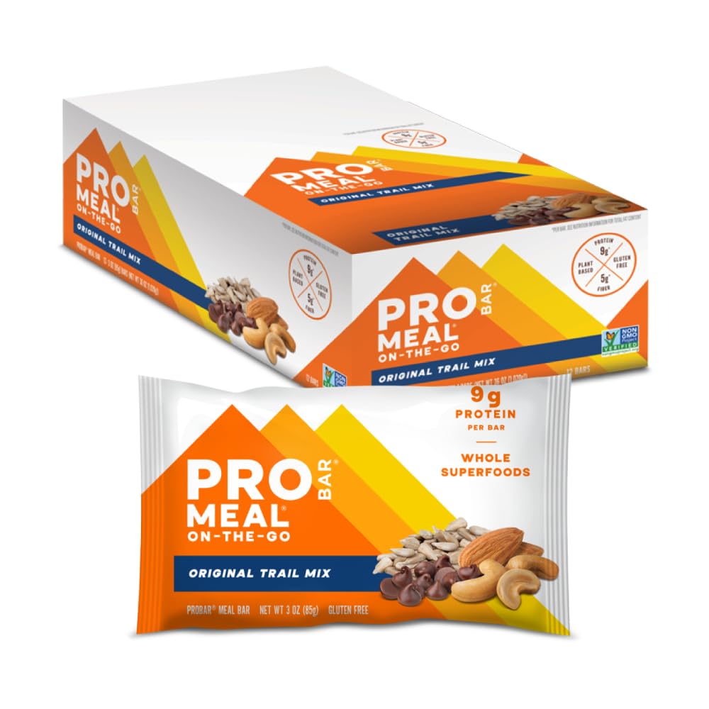 Sponsored Ad - PROBAR - MEAL Bar, Original Trail Mix, Non-GMO, Gluten-Free, Healthy, Plant-Based, Whole-Food Ingredients, Natural Energy (12 Count)