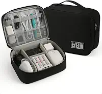 Tubarão Stores Bolsa Organizadora Estojo Para Cabos E Acessórios Eletrônicos Necessaire Portátil Organize seus Cabos, Fones e Carregador.