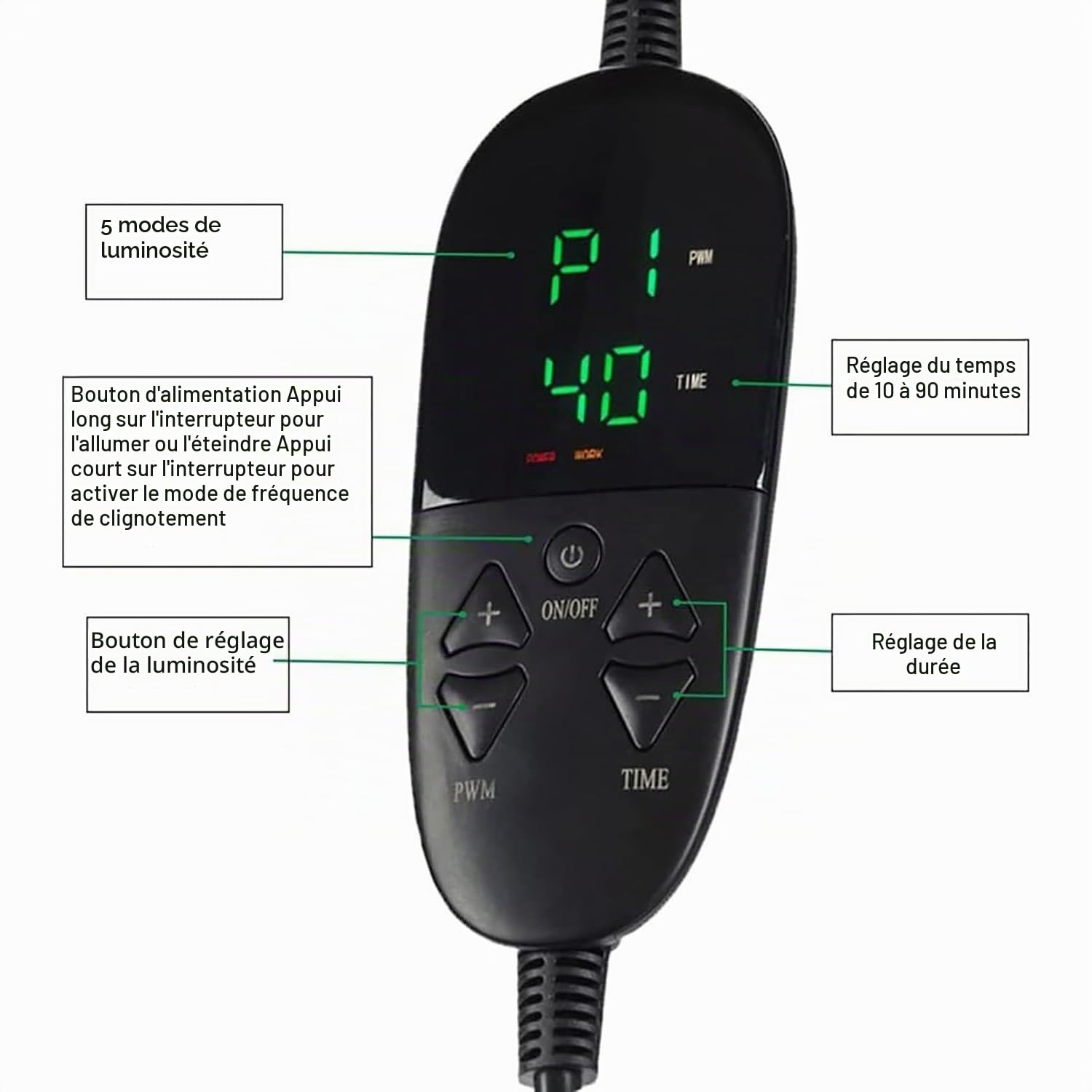 Capuchon De Lampe De Croissance Des Cheveux, Chapeau De Thérapie Par La Lumière Rouge, 215 LED 660 Nm Et 850 Nm, Dispositif De Thérapie LED Proche Infrarouge, Avec Un Dispositif De Chronométrage De 10