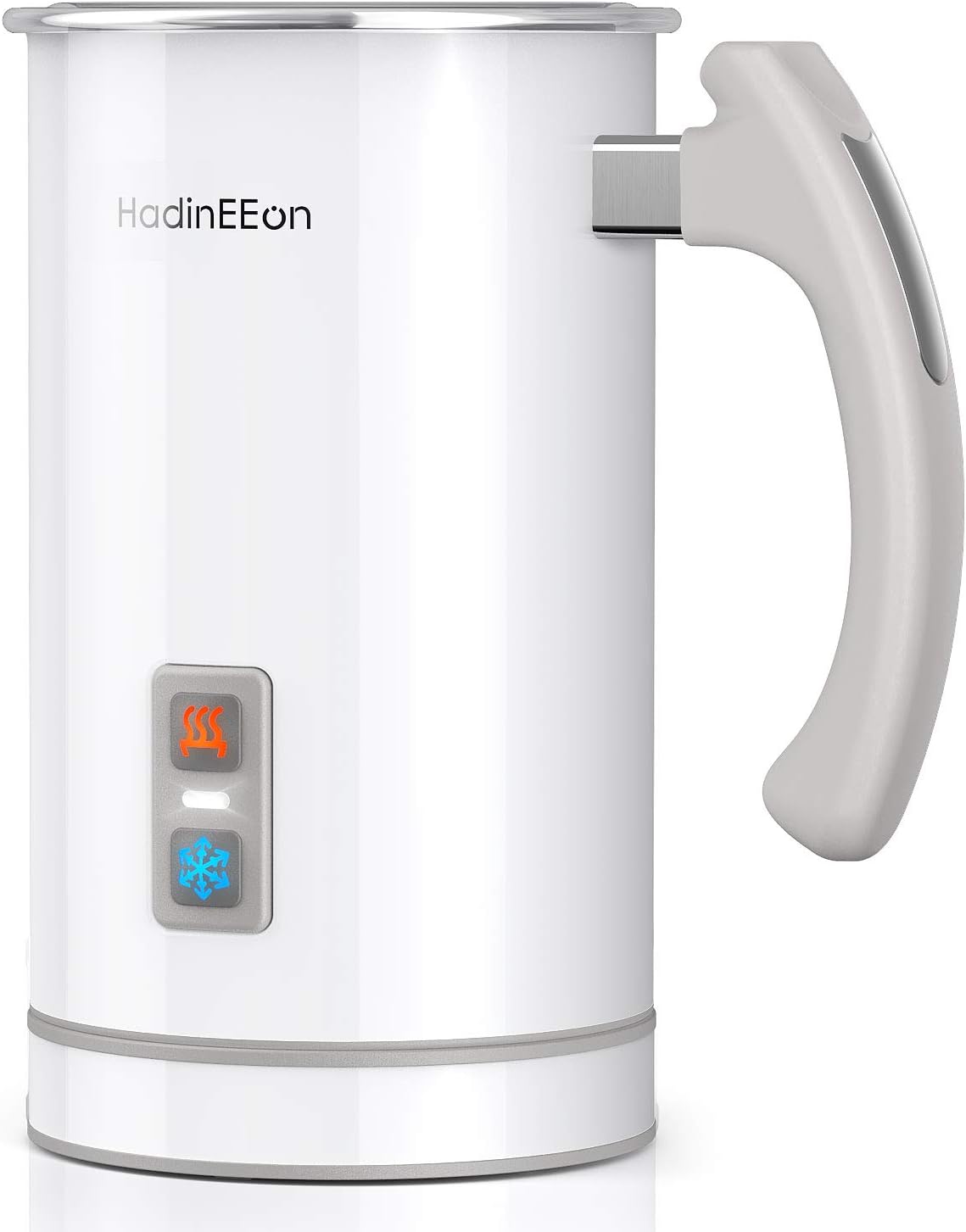 HadinEEon Milk Frother, Stainless Steel 16.9oz/3.4oz Electric Milk Frothr Automatic Milk Steamer, Hot and Cold Foam Maker and Milk Warmer (silver New version): Kitchen & Dining