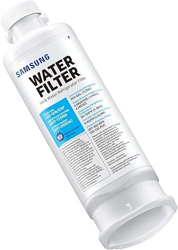 Vista 3 de SAMSUNG Filtros originales para agua y hielo del refrigerador, filtración de bloque de carbono para agua potable clara, HAF-QIN-2P, paquete de 2