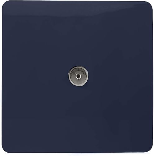 Trendi Artistic Modern Glossy Tactile TV Socket Navy