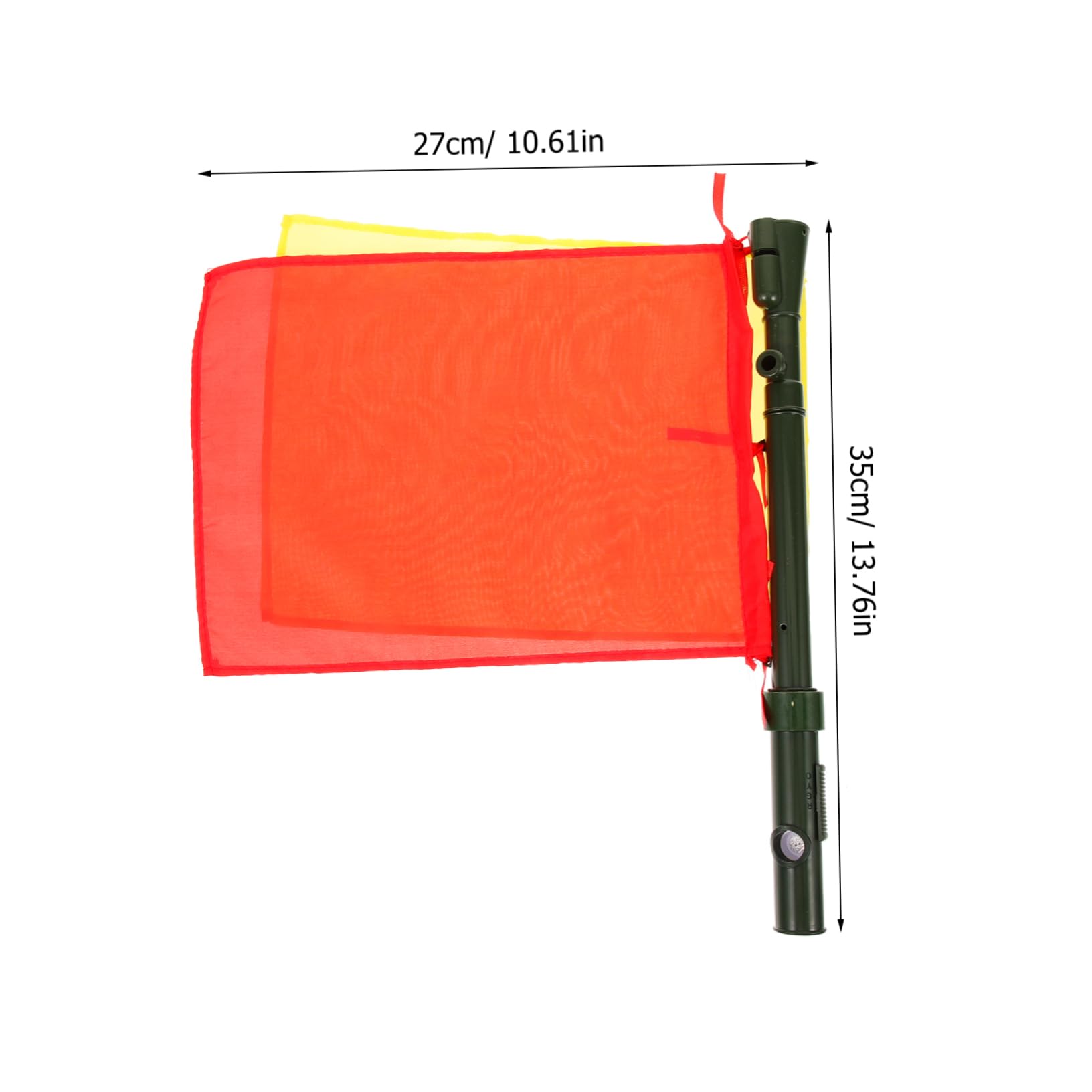 FOYTOKI Racing Conducting Flag Portable Easy to Carry Red Yellow Green Sports Flag for Referees