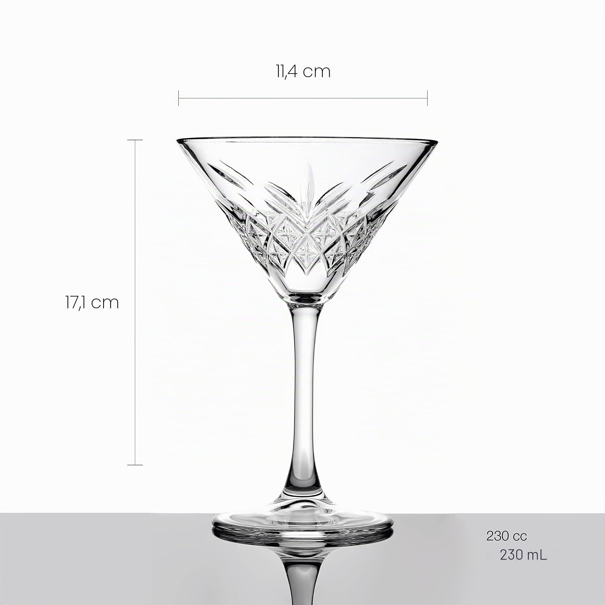 Pasabahce Timeless - Juego de 4 copas de martini de 23 cl