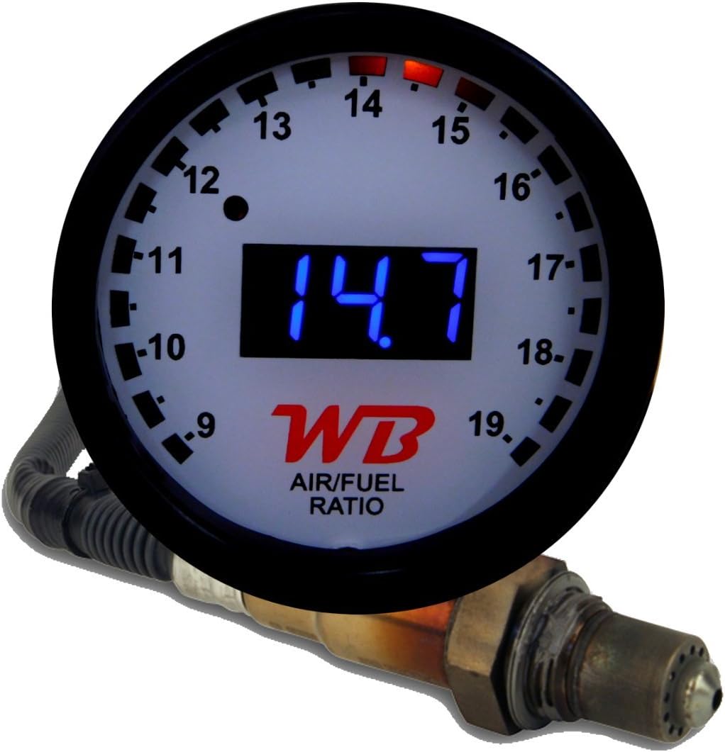 APSX D2 Digital Wideband O2 Air Fuel Ratio Controller All-in-One 2 1/16" (52mm) Gauge Blue
