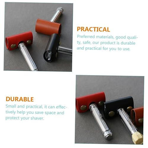 Miniatura 4 de Gadpiparty 10 Uds Maquina De Afeitar Para Hombre Protector de Cuero Cuchillas de Afeitar para Hombres Hombres Afeitadora Funda de Cuero de Cuero