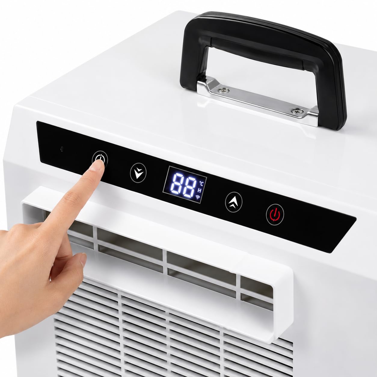 Mini klimatyzator split 130 m³/h przepływ powietrza, timer 12h, rura łącząca 2 m i odłączany filtr do namiotów, kamperów, domów i biur