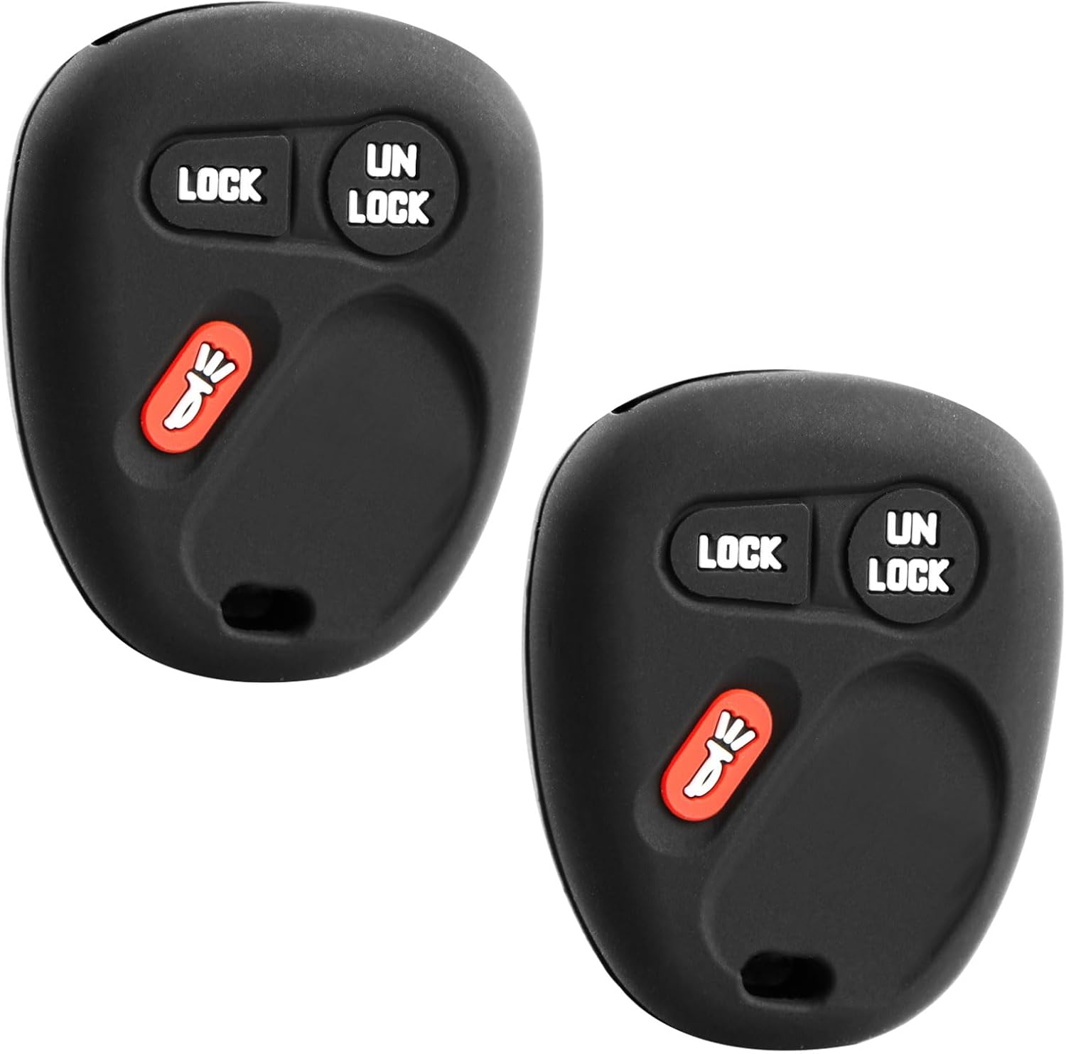 2X USARemote Keyless Entry Remote Key Fob Cover Silicone Rubber Skin 3-Button Replacement for GM Cadillac Chevrolet GMC Oldsmobile Saturn (15042968, 15732803)