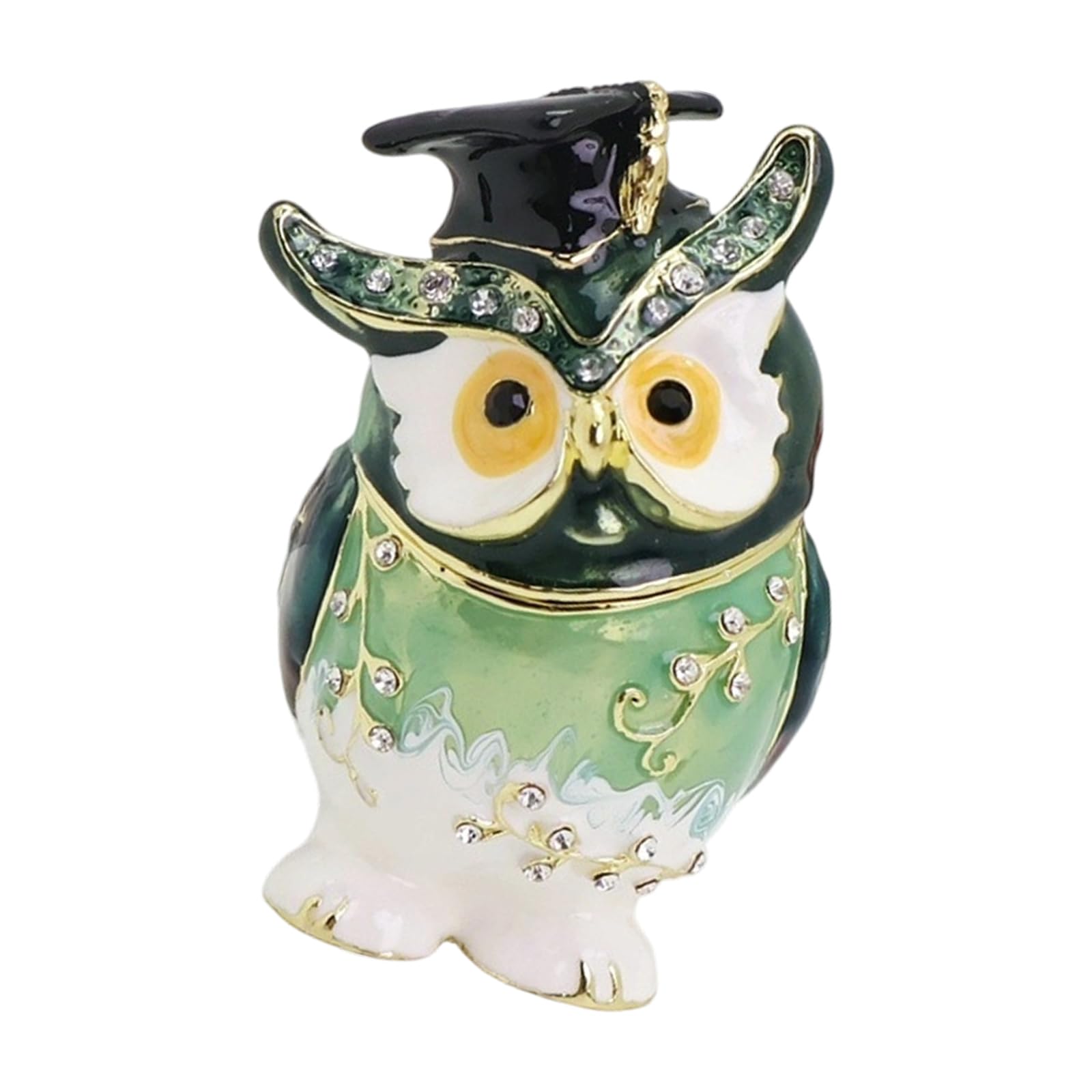 Laikoutd Ornate Owl Doctor Shape Accessory Display Case Design Suitable for Rings Necklaces Compact Jewelry Display
