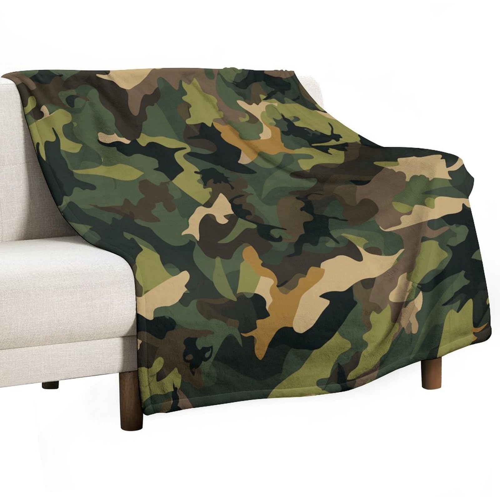 ECWECC Camouflage Throw Blanket Camouflage Blankets Great Gifts for Women Fluffy Snugly Flannel Fleece Blanket for Girls Kids Adults Couch Travel Outdoor Graduation Valentine's Day 180x200cm