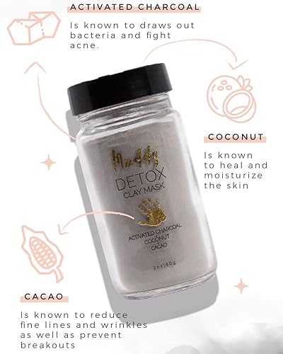 Miniatura 4 de Muddy Body - Mascarilla facial de arcilla desintoxicante  Embalada con nueve ingredientes naturales nutritivos para la piel arcilla del mar muerto