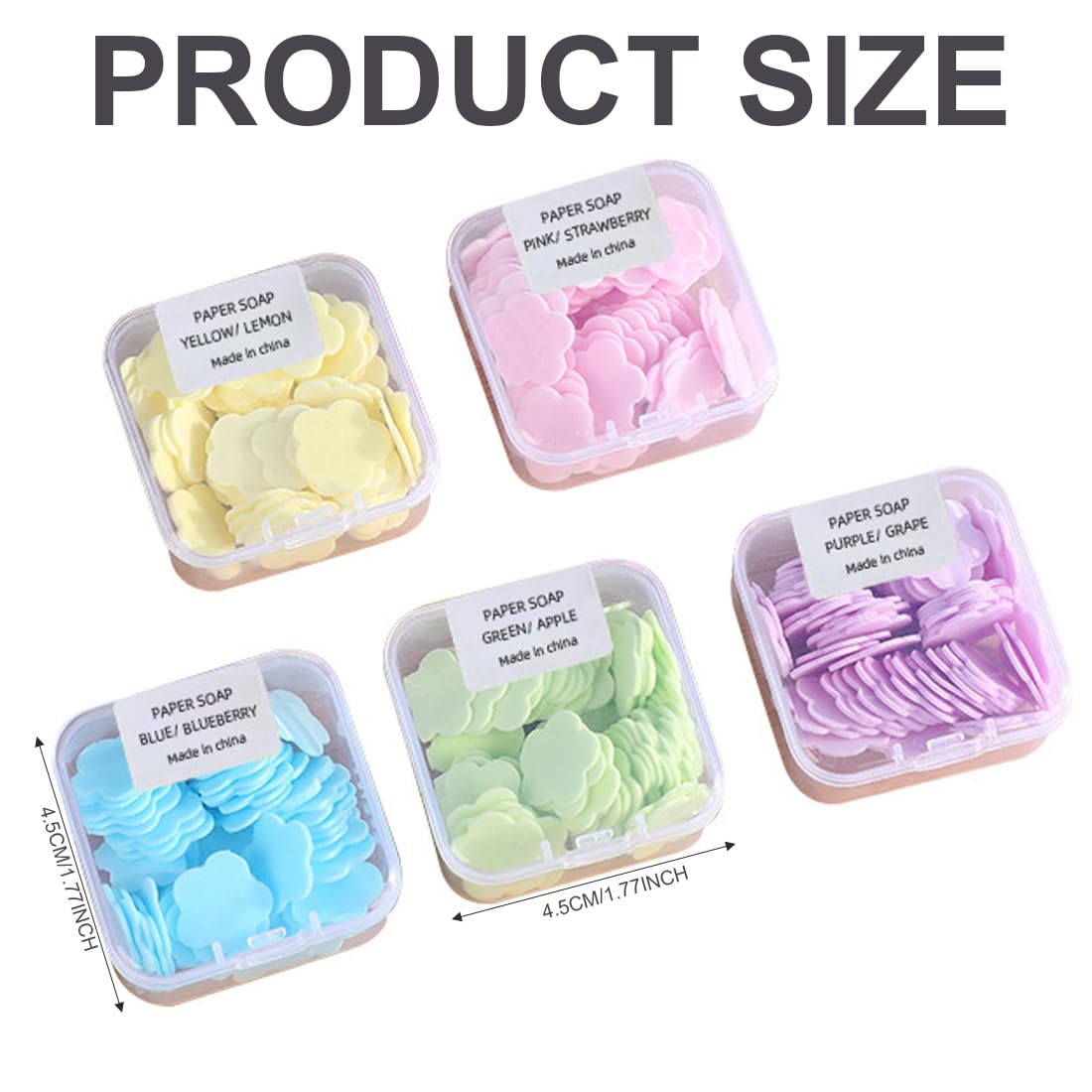 Savon jetable en Flocons Mini Savon de Voyage GXGM 5 boîtes 70-80 Pains