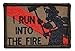 Firefighter / Run Into the Fire Thin Red Line 2x3 Military Patch / Morale Patch - Multiple Colors - Coyote Brown