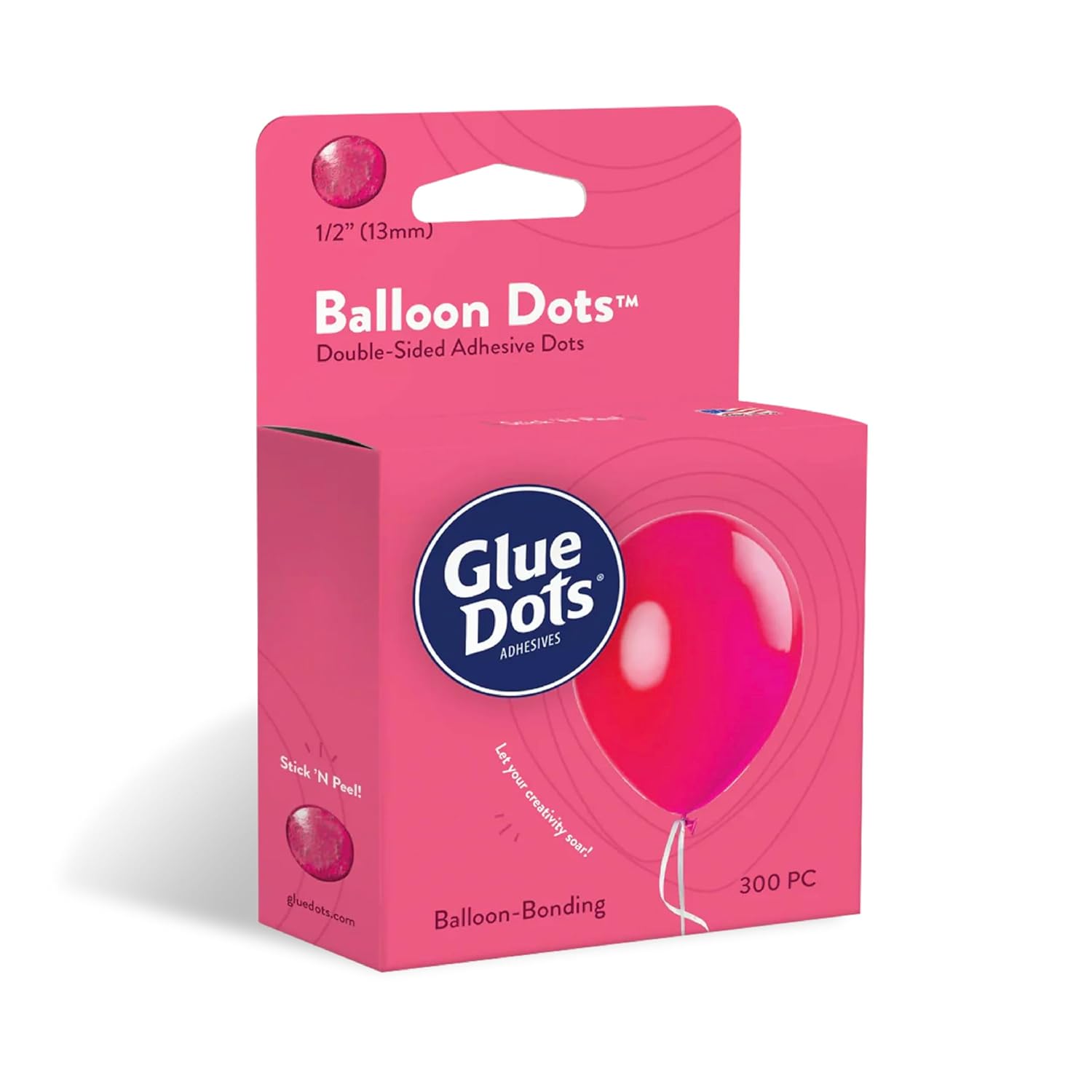 Glue Dots, Balloon Dots, Double-Sided, 1/2", 3-Pack, 900 Total Dots, DIY Balloon Arch Decoration, Glue Tape for Party Wedding Birthday, Glue Stick and Tape Alternative, Clear