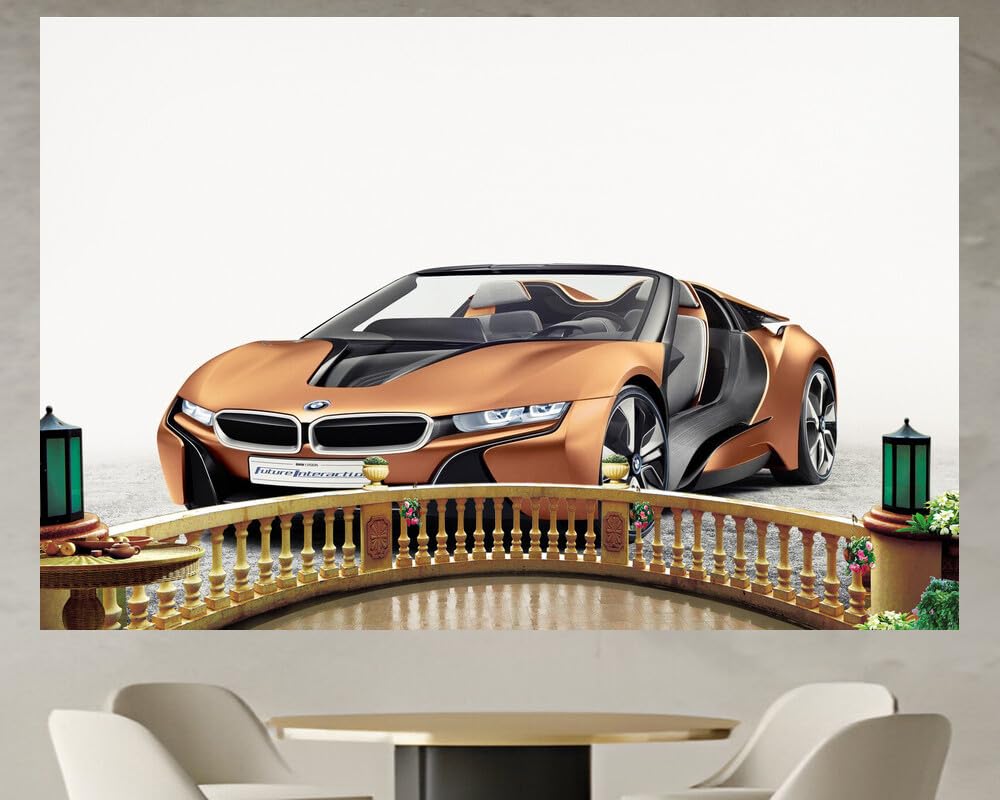 JVERF - JZZD13891 BMW Ivision Future| Self-Adhesive Open Window Wall Sticker