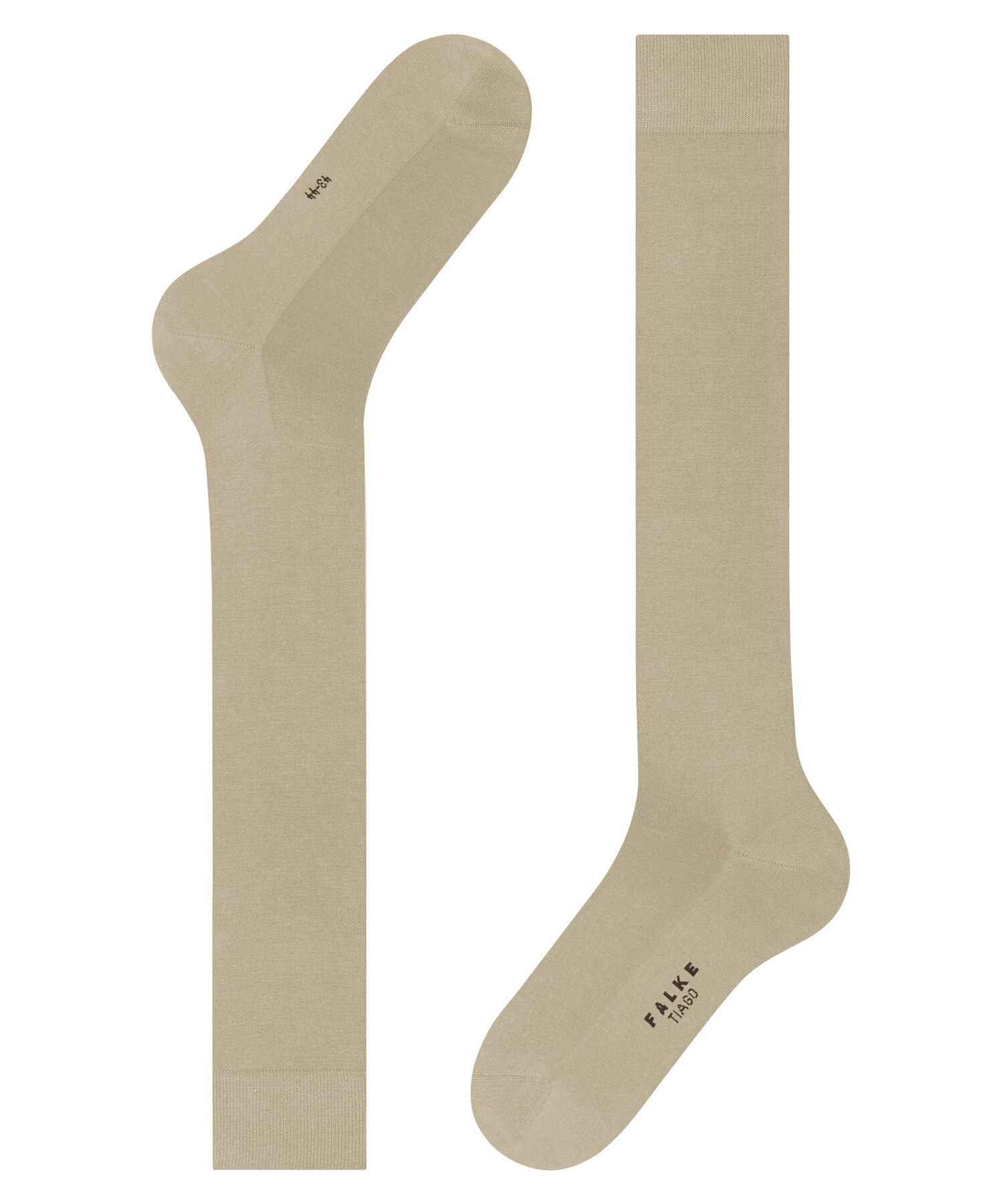 FALKE Mężczyźni Podkolanówki Tiago M Kh bawełna fil d´Écosse długie jednokolorowe 1 Para, Beżowy Silk 4097, 41-42