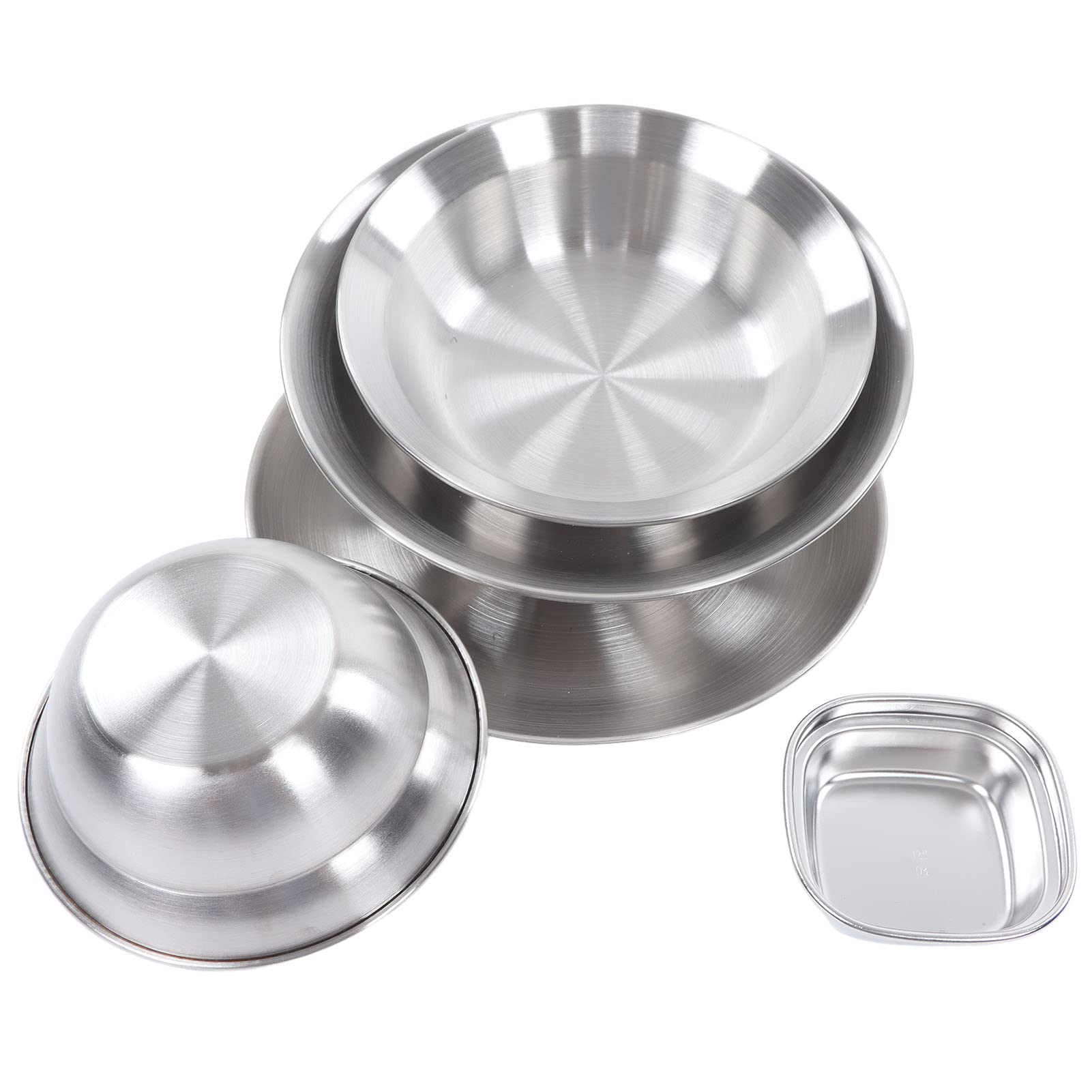 yaogohua Tableware Set of 12, Barbecue Large and Small Bowls, Camping Deep and Shallow Plates, with Fruit Knife, Picnic