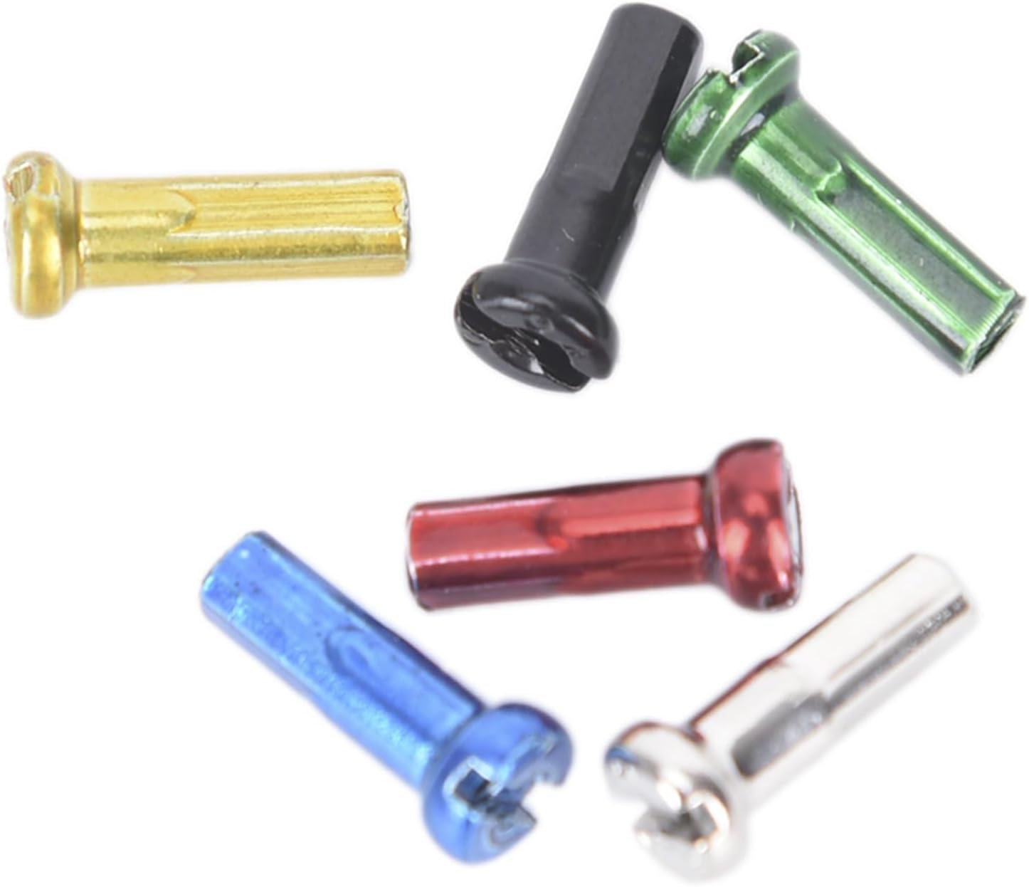 72pcs Spoke Nipples Road Bicycle E-Bike Scooter Rim Caps Bike Wheel (Color : Black, Size : 1.5cm x 0.6cm)